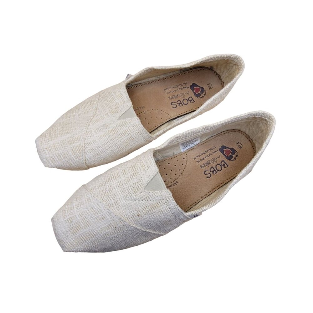 BOBS By Skechers Women's Casual Slip-On Shoes Natural Neutral Size 7.5 jj3546